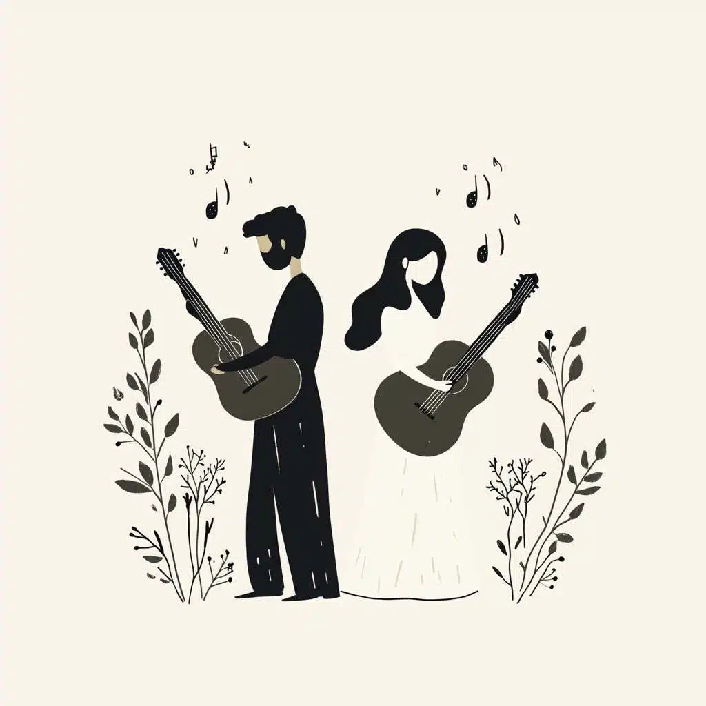 mariage rock couple noir et blanc